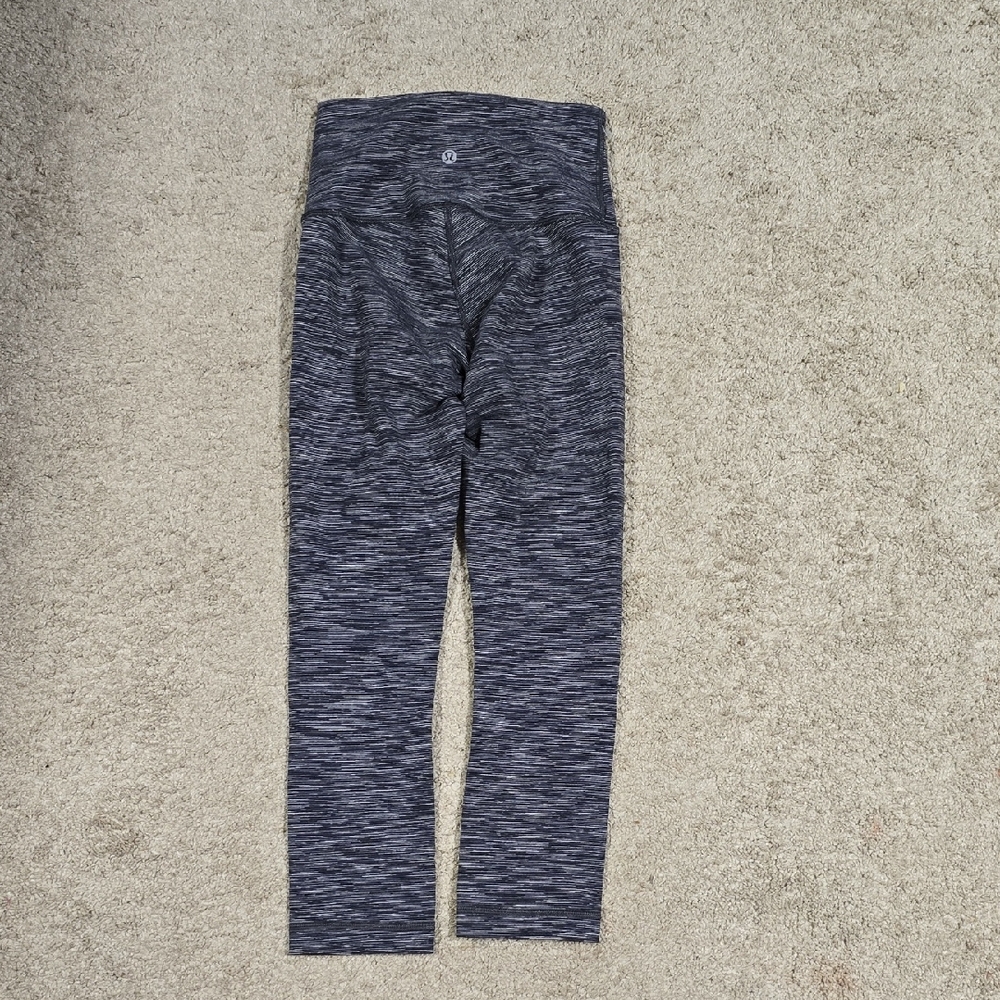 EUC 💎 Lululemon Wunder Under Crop (Hi-Rise) *21"Wee Are From Space Black Slate - Picture 3 of 6
